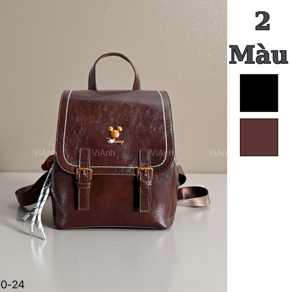 SET Balo DN kèm túi nhỏ da vân CHR / M18 X Đ22 x C25 / N70 nâu - D70 đen