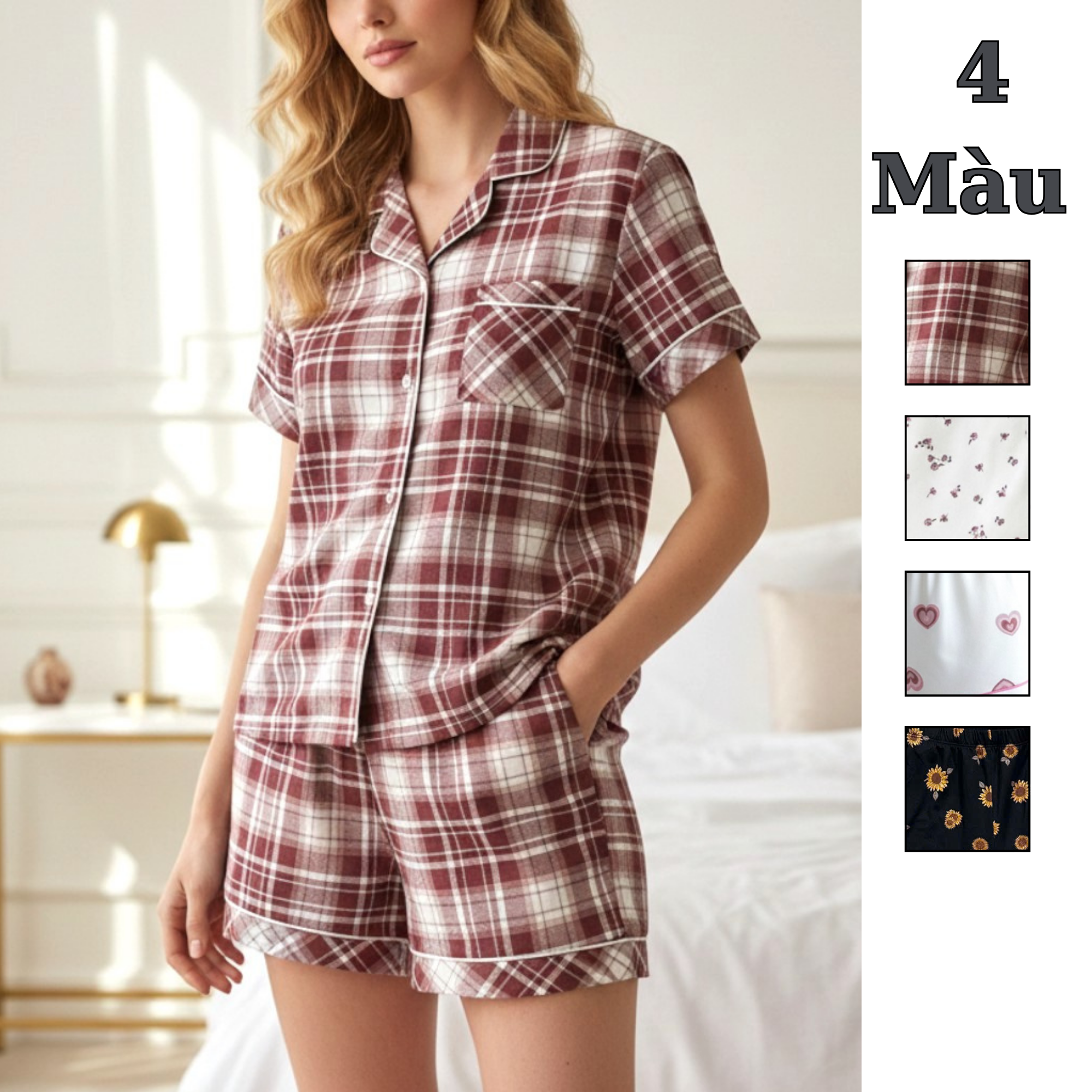 Bộ Pijama đùi cotton Juicy stye US UK /