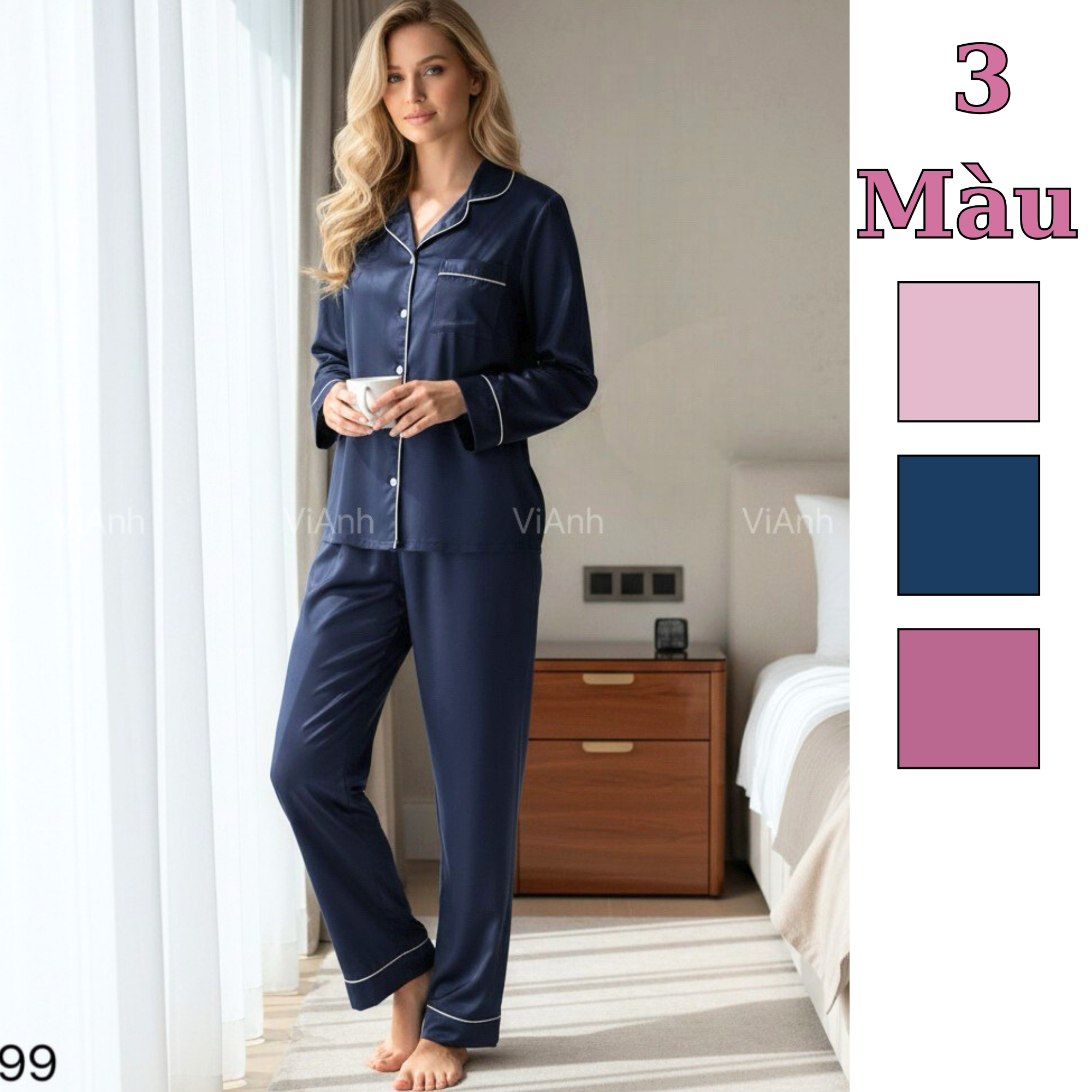 Bộ Pijama dài tay mặc nhà style Nhật /