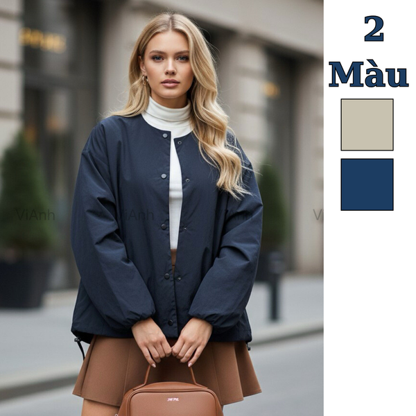 Áo khoác phao trần bông style US UK / NÂU BE