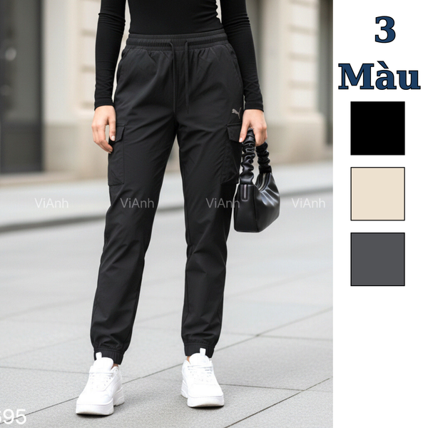 Quần jogger gió style US UK / Kem G3 - Xám G4 - Đen G5