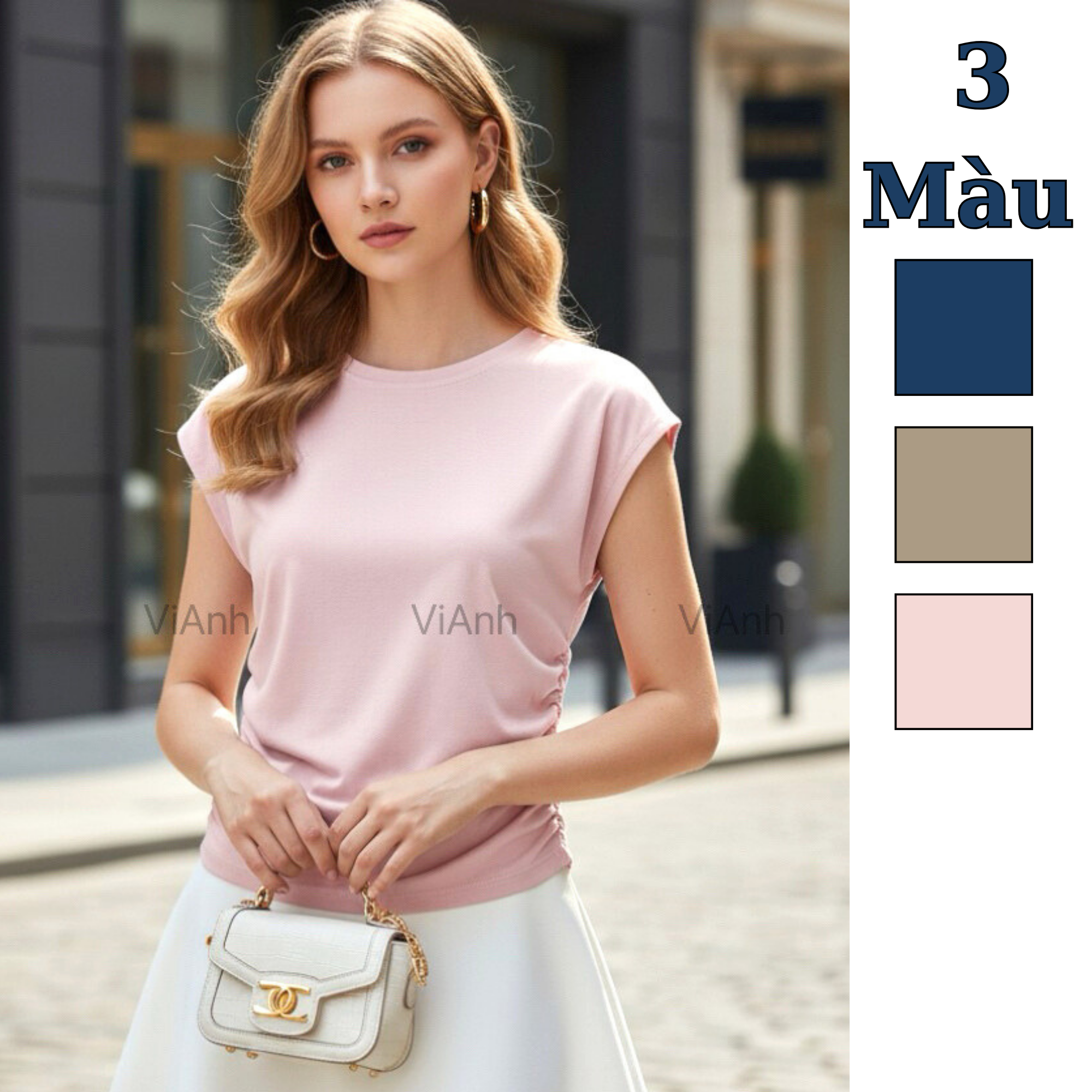 Áo thun tay chờm nhún eo style US UK / K391 K392 K393