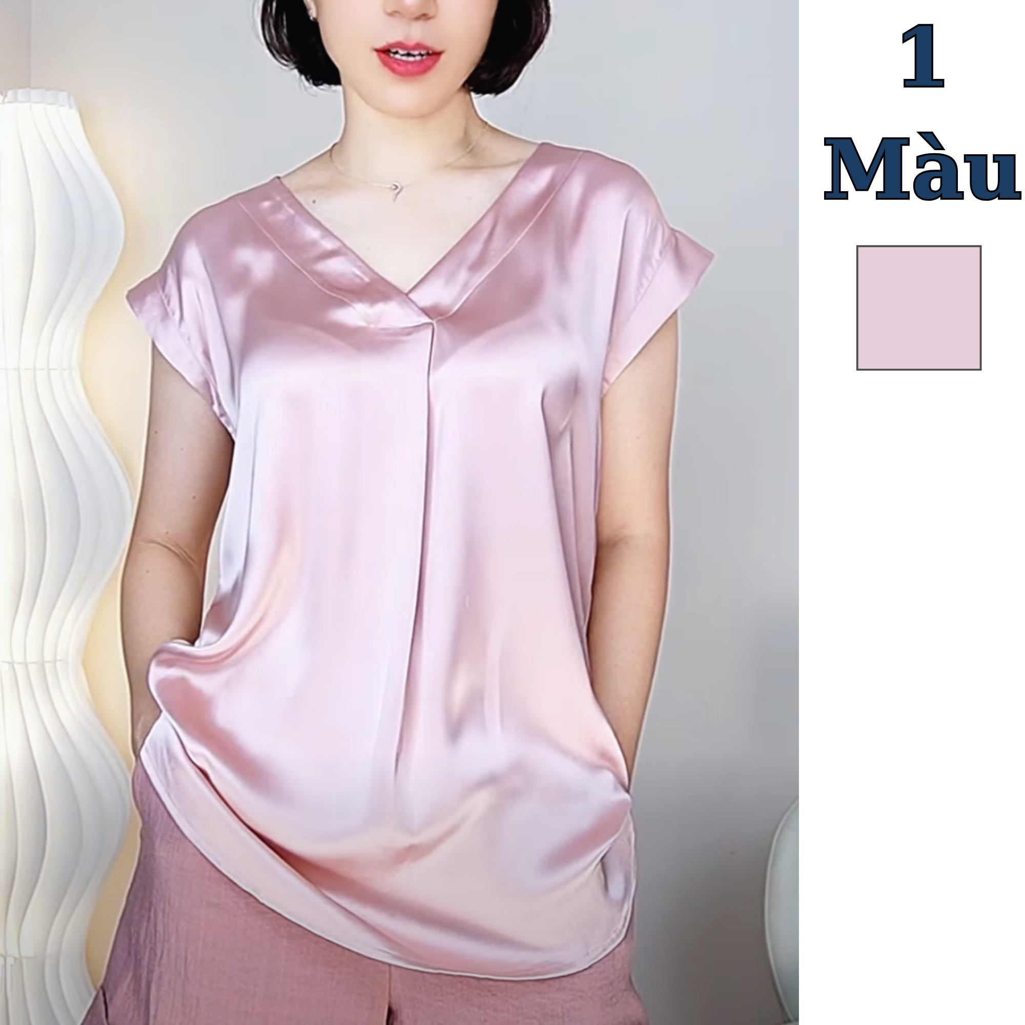 Áo kiểu chờm vai style US UK F373 / HỒNG