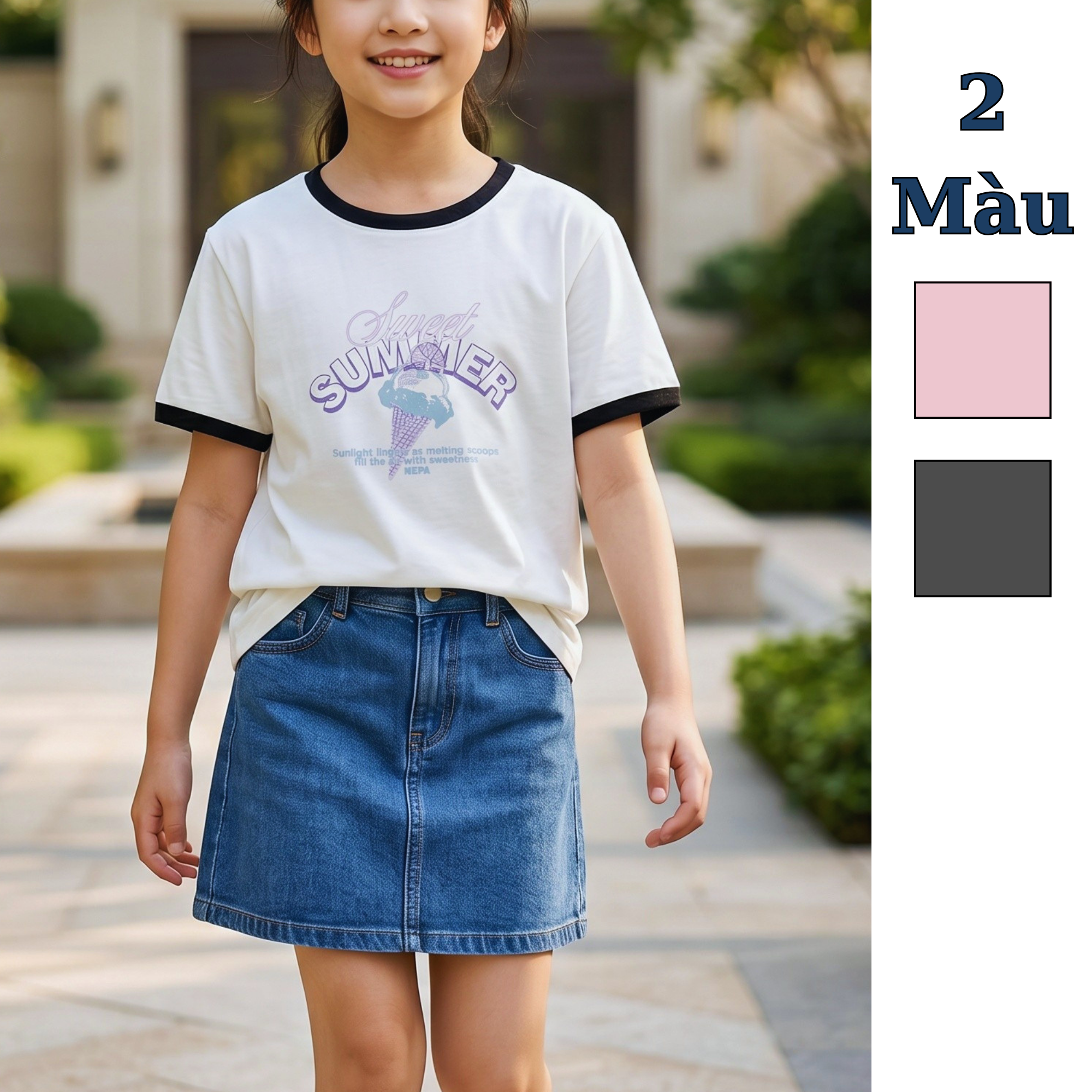 Áo thun ngắn tay in hình trẻ em style Hàn / F346 F347