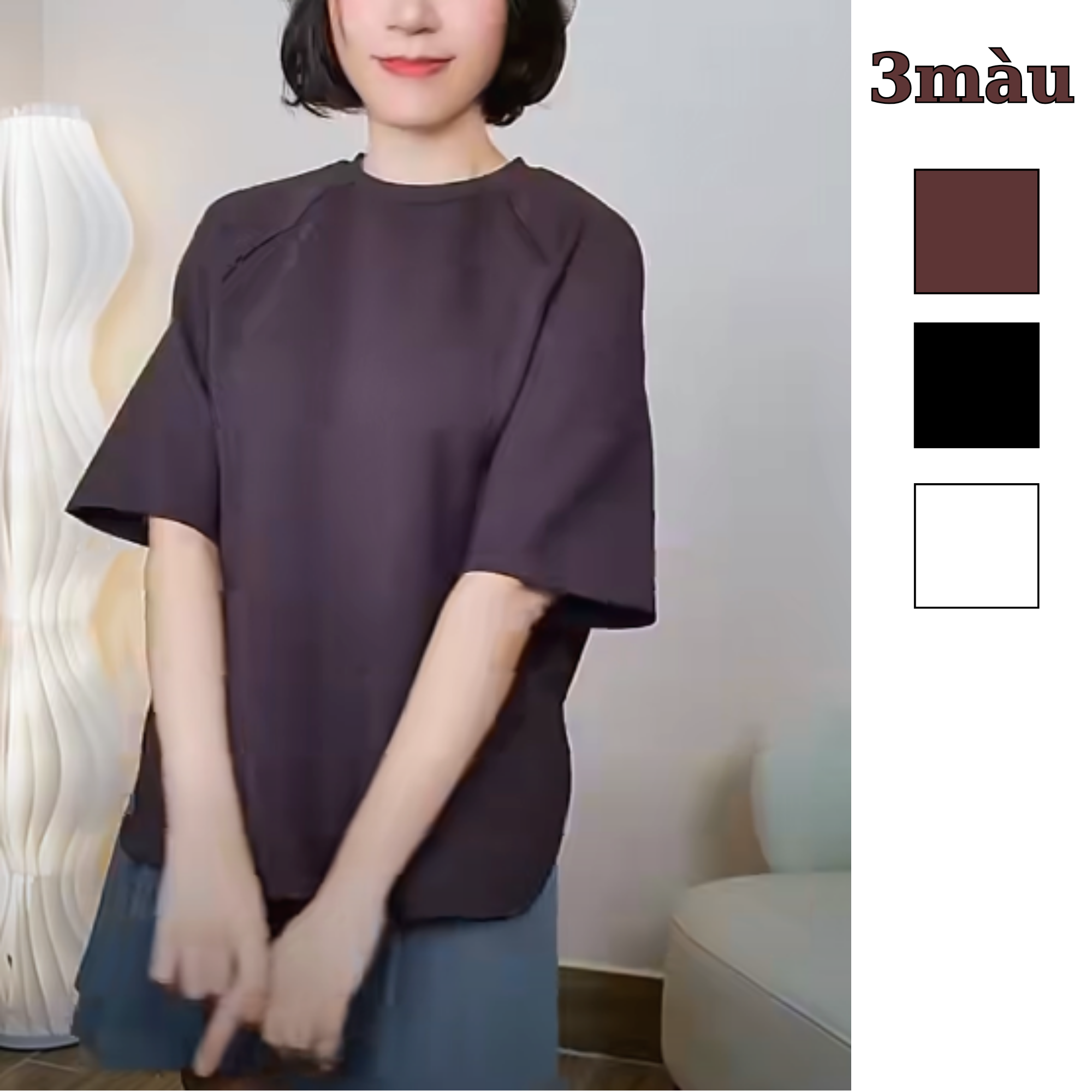 Áo thun ngắn tay phom rộng style Hàn / F197 F198 F199