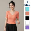 Áo thun ngắn tay cổ tim style Âu Mỹ / F136 F137 F138 F139 F140
