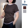 Áo thun ngắn tay phối viền thun dệt kim H186 H187