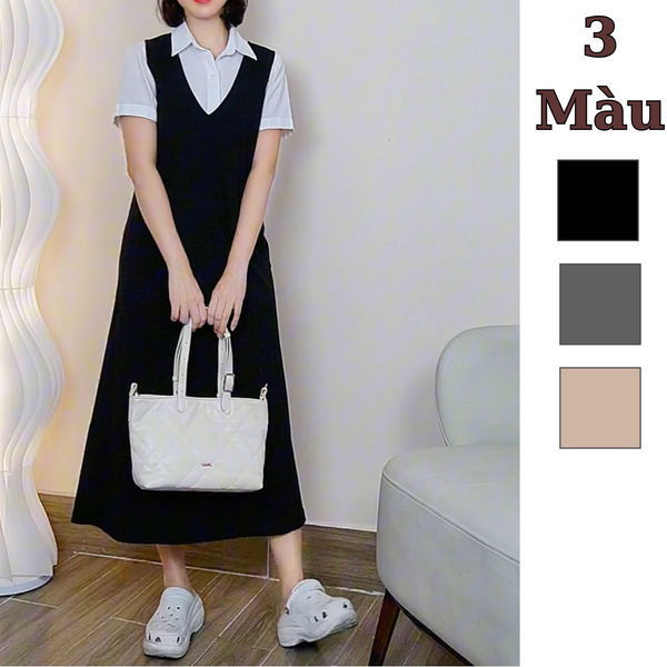 Đầm váy dài dáng A style Hàn