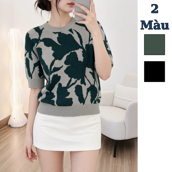 Áo len ngắn tay style Âu Mỹ