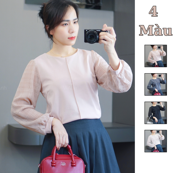 Áo dài tay style Nhật A46 A47 A48 A50