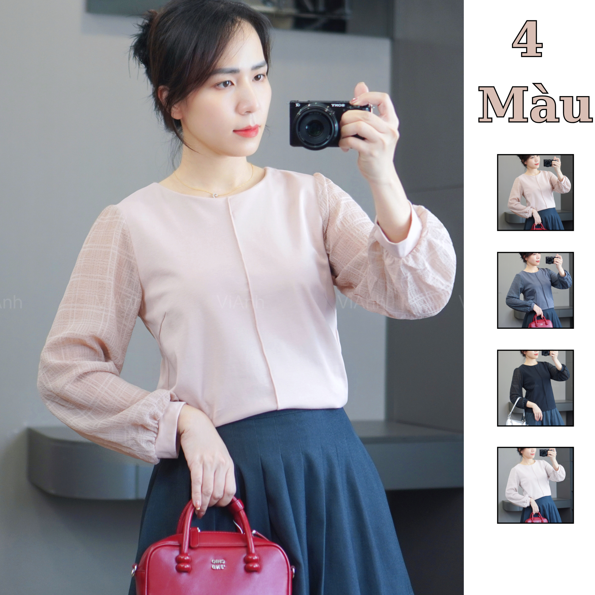 Áo dài tay style Nhật A46 A47 A48 A50