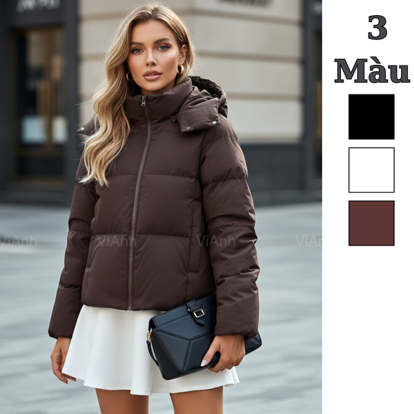 Áo khoác phao style Nhật / P7 ĐEN - P8 TRẮNG - P9 NÂU ĐỎ