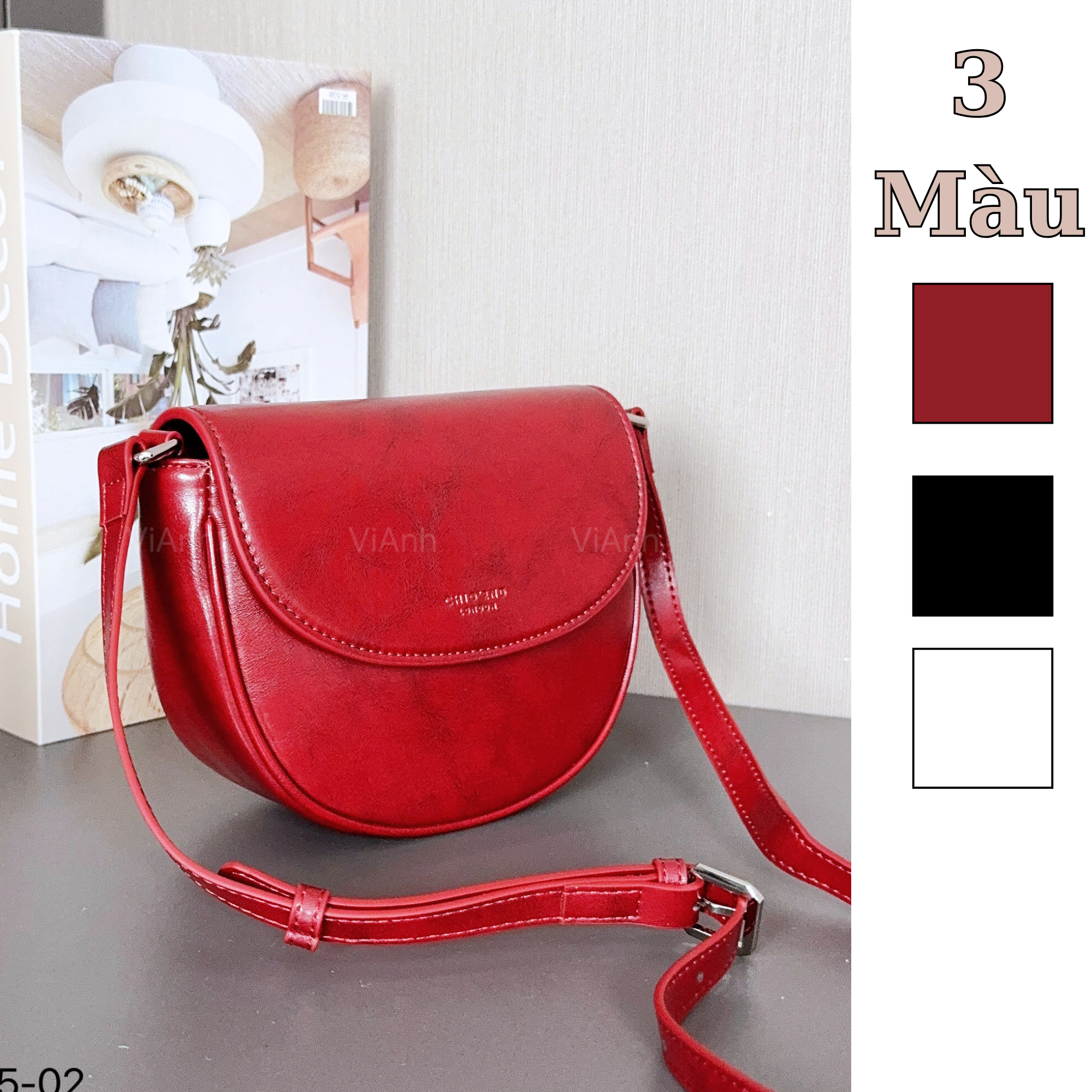 Túi B347 xách Chio'2nd phom bầu đeo chéo XK1275 / 18x15