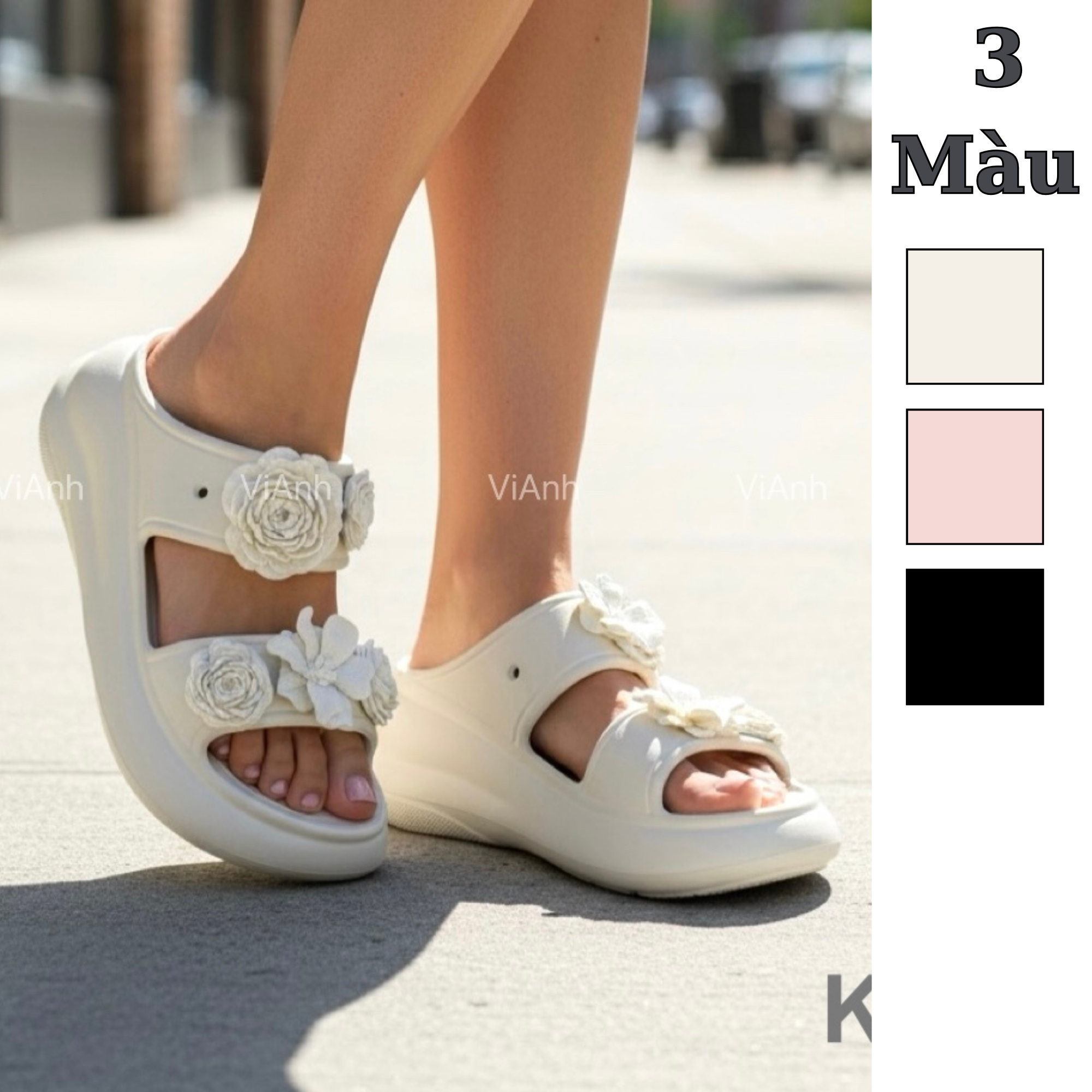 Dép hai quai ngang CR Eva siêu nhẹ / K4 K5 K6