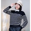 Áo khoác len dài tay kẻ ngang style Hàn H202 H203 H204 H205 H206