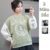 Áo sweater trẻ em ng lớn style Âu G/J / Đen T6 - Trắng T7