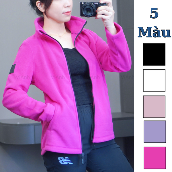 Áo khoác nỉ, tay đính logo DK / G1 đen , G2 trắng , G4 tím , G5 hồng đậm , G6 tím hồng