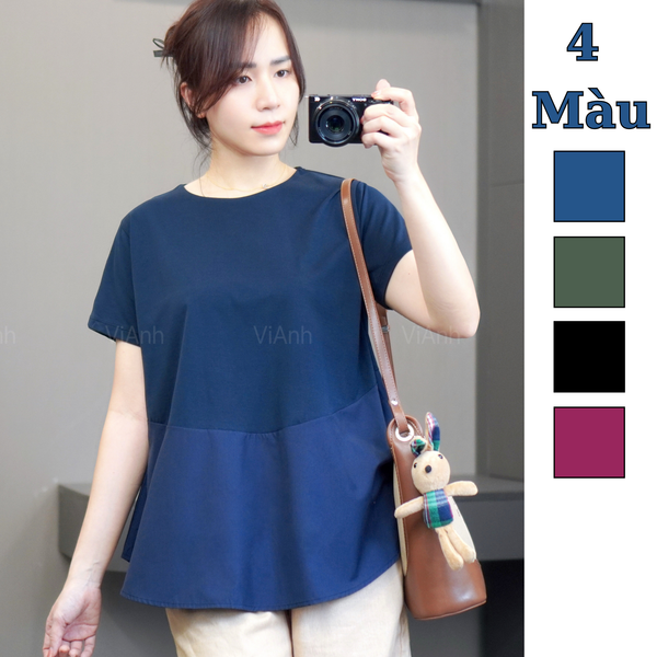 Áo thun baby doll DoClass / D8 ĐEN / D9 RÊU /  D10 ĐỎ / D11 NAVY