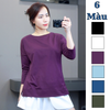 Áo thun tay lửng dáng dài style Nhật