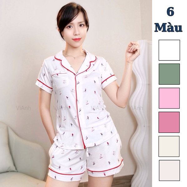 Bộ ngủ ngắn tay siêu mát Vic style US UK D360 D361 D362 D363 D364 D365 D366