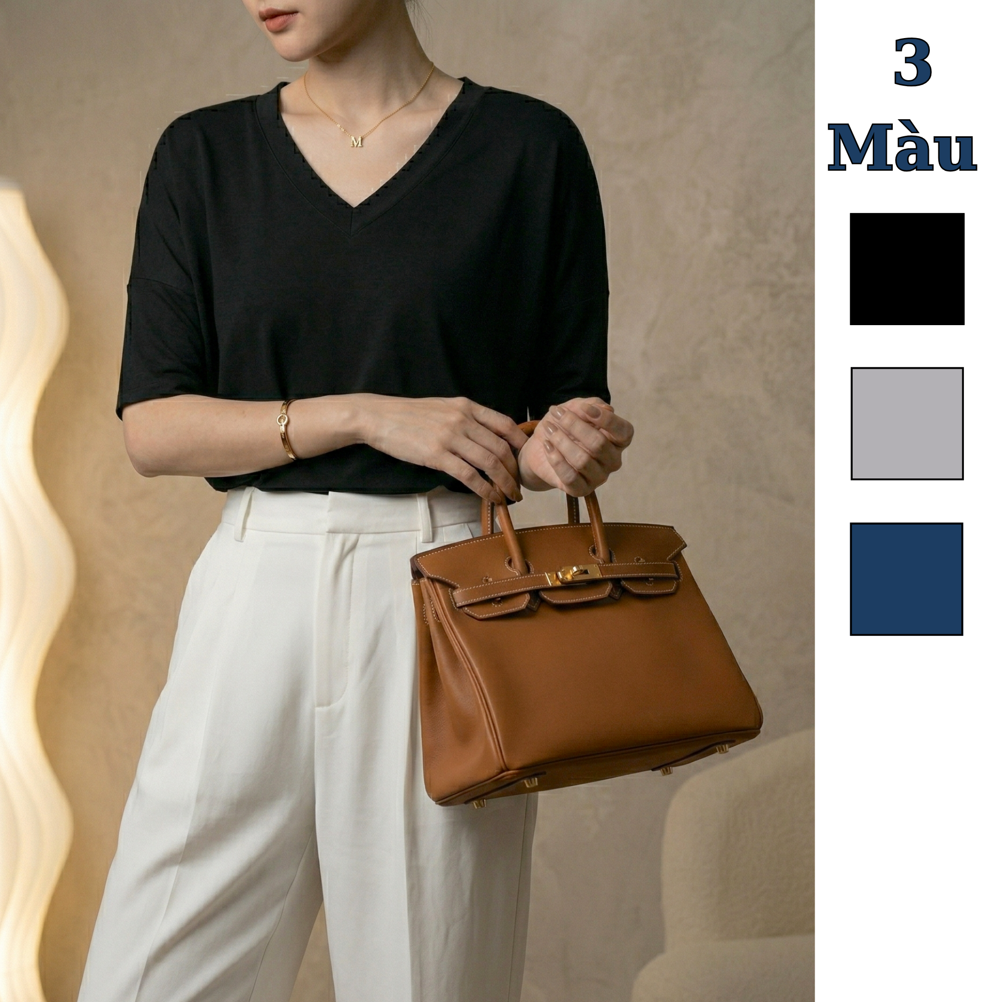 Áo thun ngắn tay cổ tim style US UK