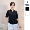 Áo thun có cổ thêu ngực style Hàn / D400 trắng , D401 đen