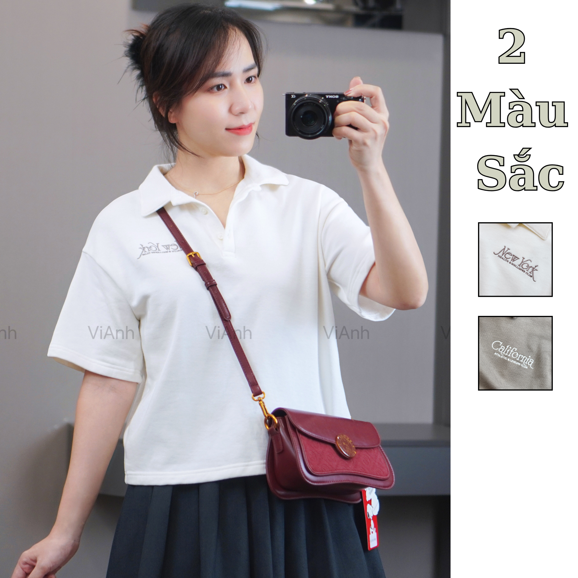 Áo nỉ ngắn tay cổ polo style Âu A5 A6