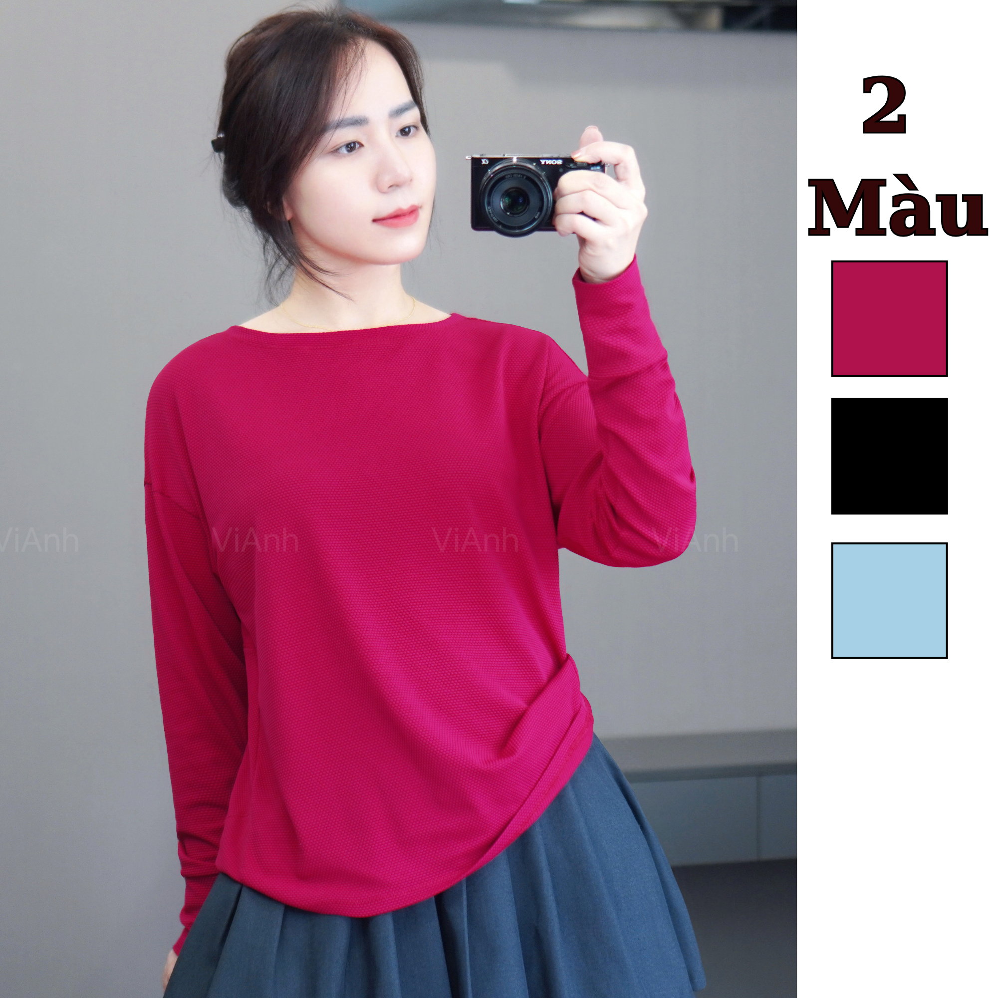 Áo phom rộng dài tay ZL style US UK / E20 xanh biển - E21 hồng - E23 đen