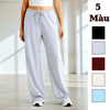 Quần ống rộng style Âu Mỹ / NÂU ĐỎ - ĐEN - XÁM - BE - XANH NHẠT
