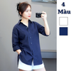 Áo sơ mi style Nhật / B1 xanh than , B2 trắng