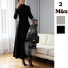 Váy thun dài tay style US UK / Đen V93 - Xám V94