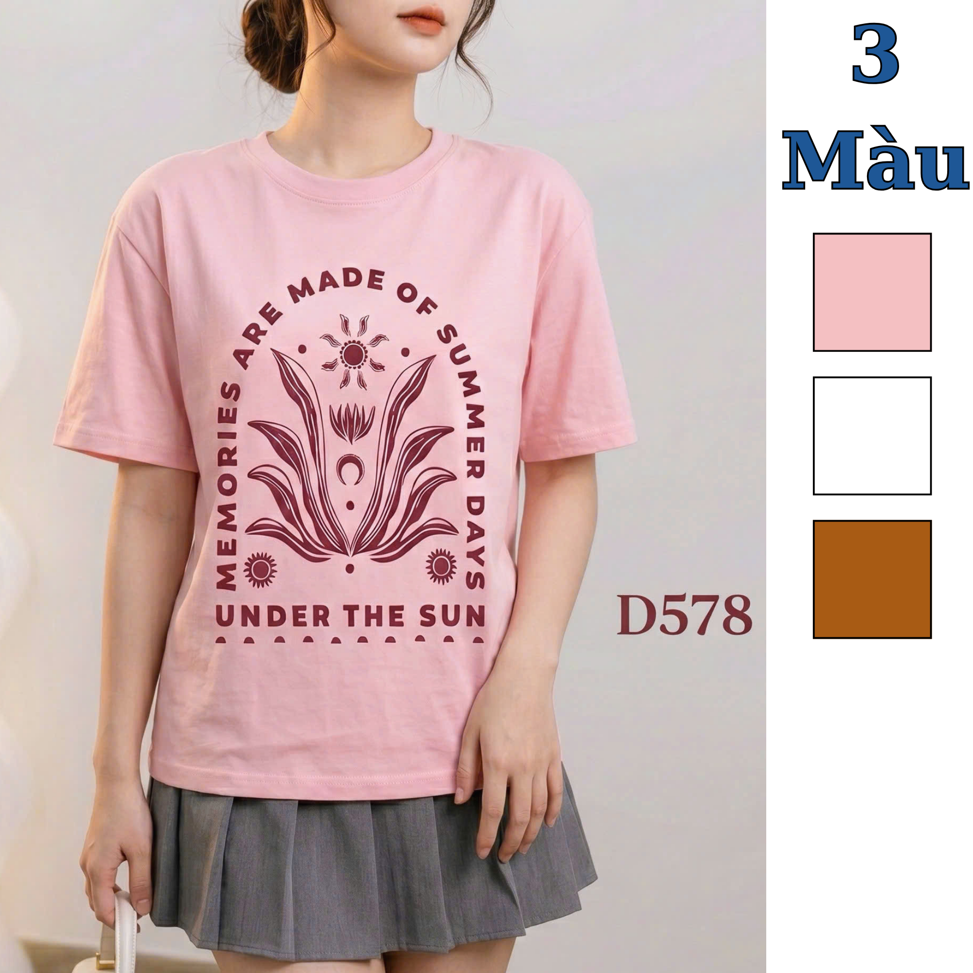 Áo thun ngắn tay style us uk / D577 D578 D579