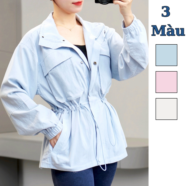 Áo khoác gió style US UK / XANH - BE - HỒNG