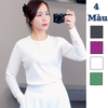 Áo thun gân style Âu Mỹ - TRẮNG G3 - TÍM G4  - XANH LÁ G5 - XÁM G6