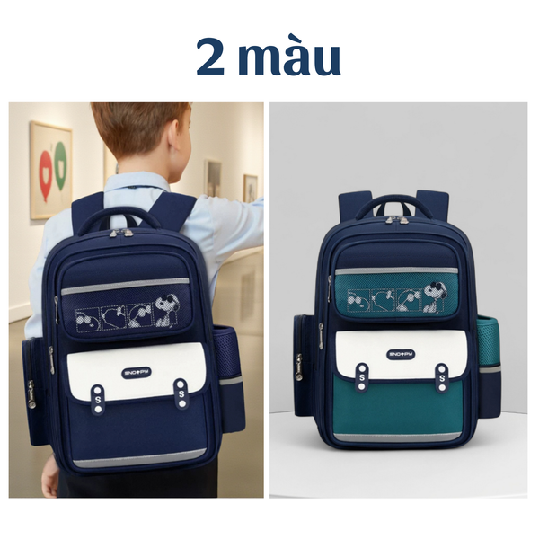 Balo Snoppy vải dù  / 29x42 / XANH NAVY: N62 - XANH LÁ : G62