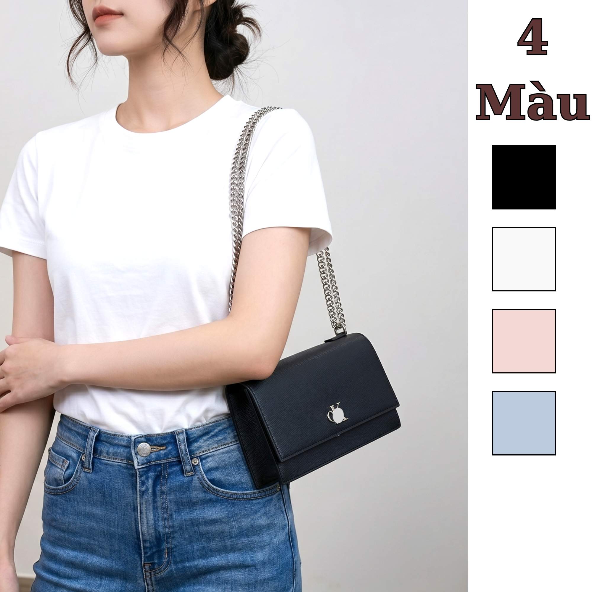 Túi đeo chéo style US UK da mềm xuất dư NL S505 / 21 x 14cm
