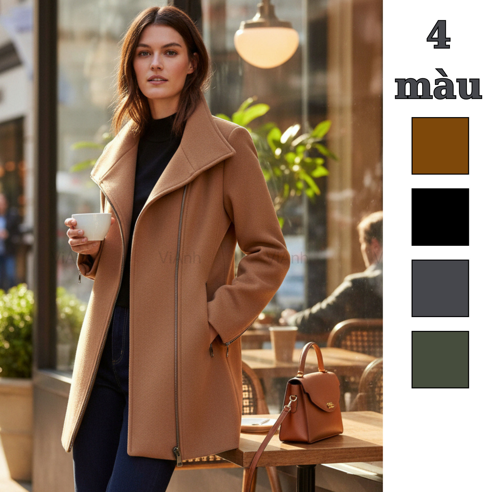 Áo mangto dạ dài style US UK /