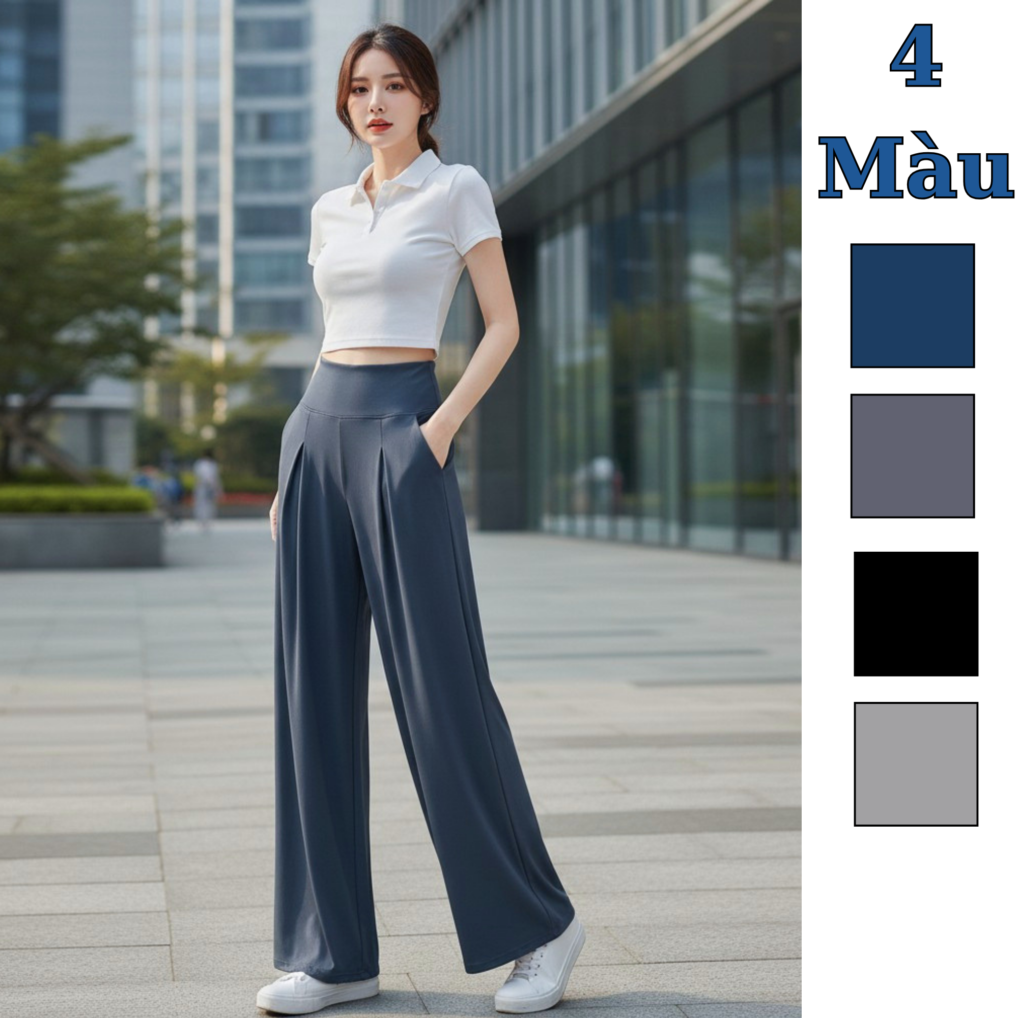 Quần dài ống rộng style US UK / D910 xanh , D911 xám , D912 đen , D914 ghi đen