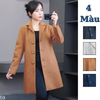 Áo khoác dạ mangto phom Hàn CK ( T1:Đen / T2:Nâu / T3:Xam / T4:xanh than )