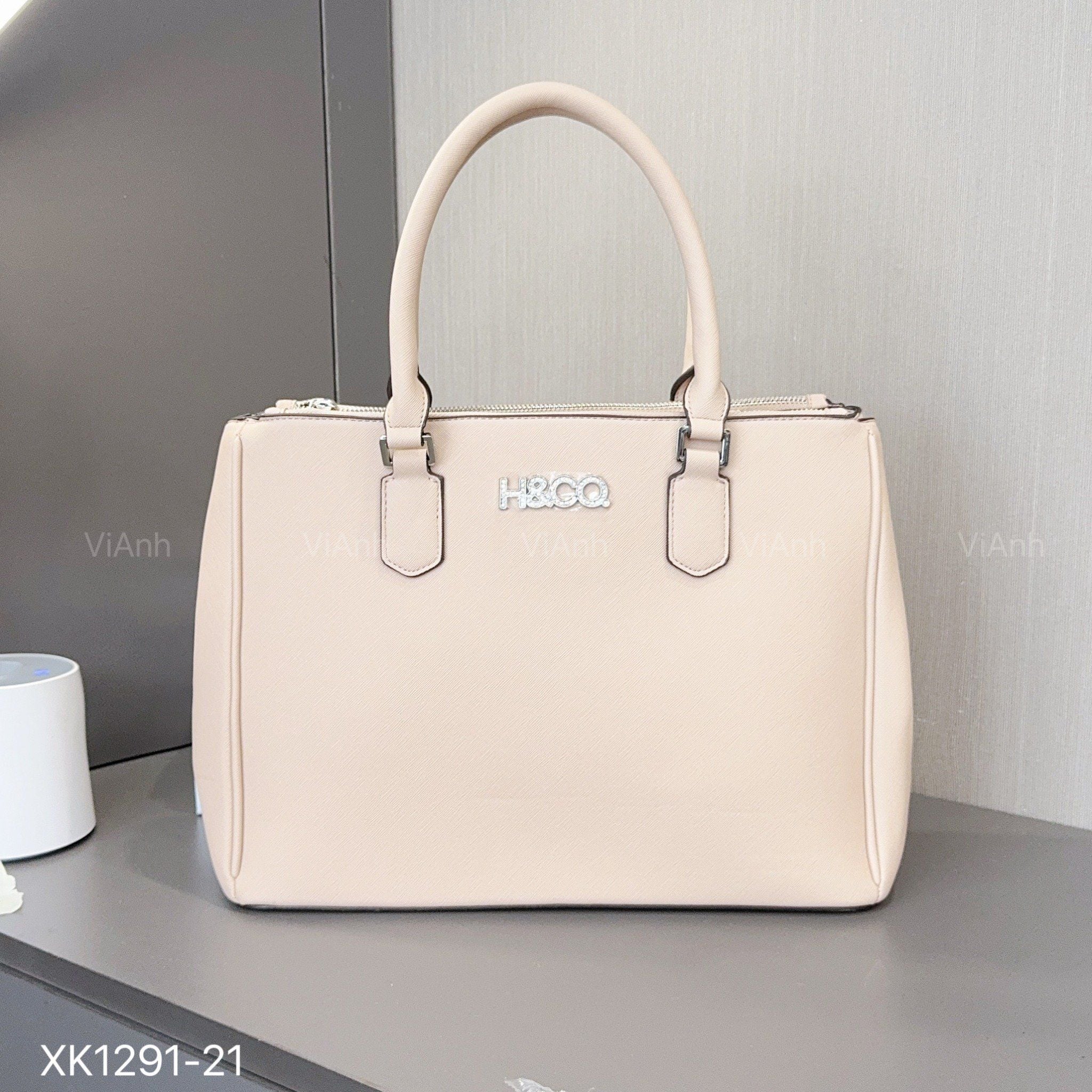 Totebag H91 style Âu Mỹ phom thang xách tay chữ đính đá XK1291 / m31 đ35 c26 / BE
