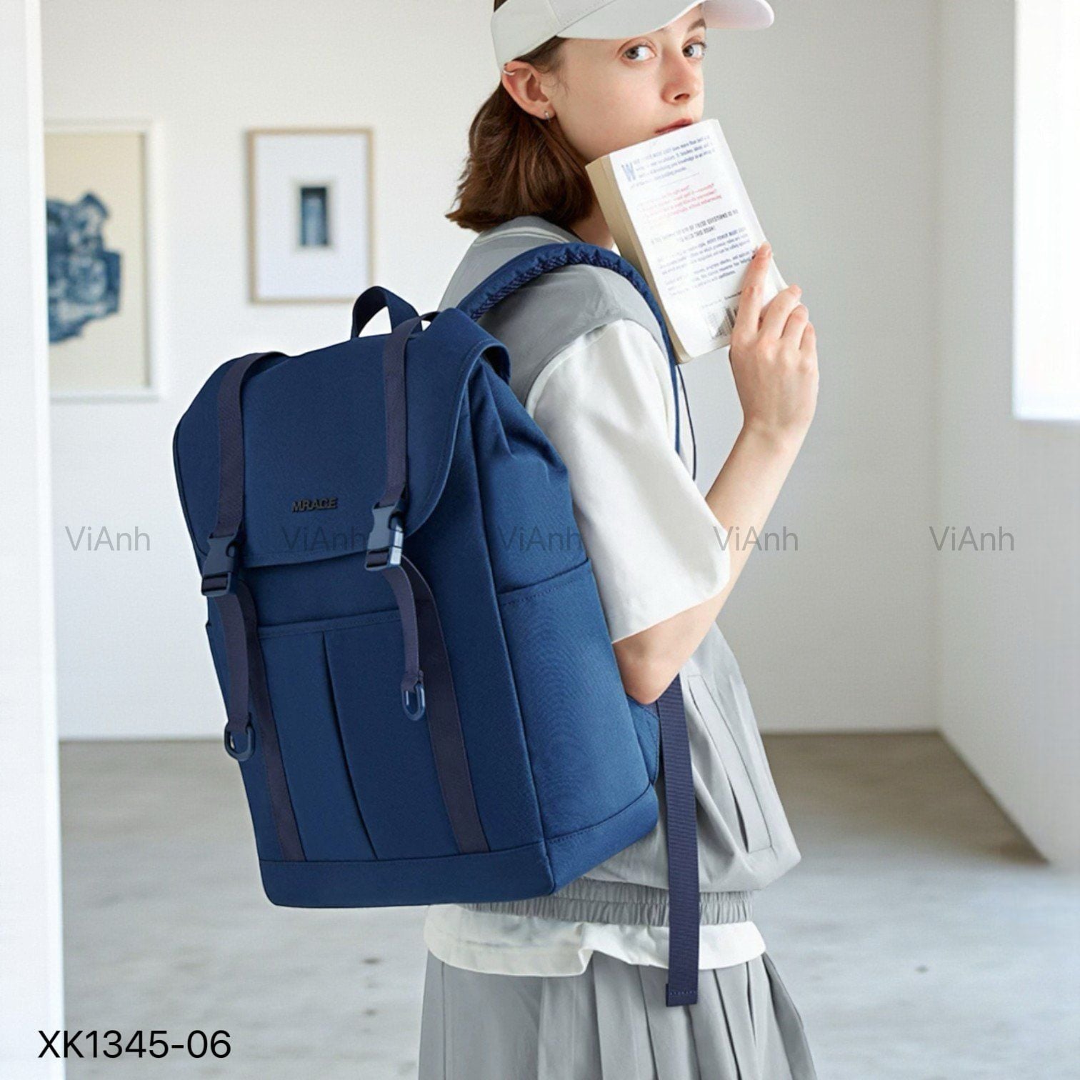 Balo Mr.ACE vải dù / 28x42 / XANH