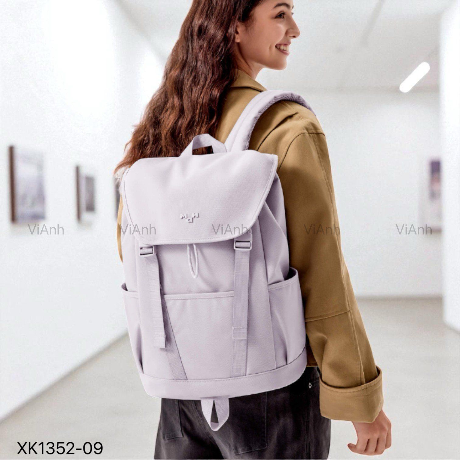 Balo B9 MAH vải dù XK1352 / 37x48 / TÍM NHẠT