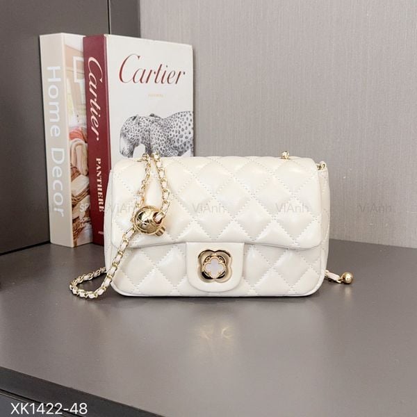 Túi xách T22 chữ nhật đeo chéo XK1422 / 20X14 / TRẮNG KEM