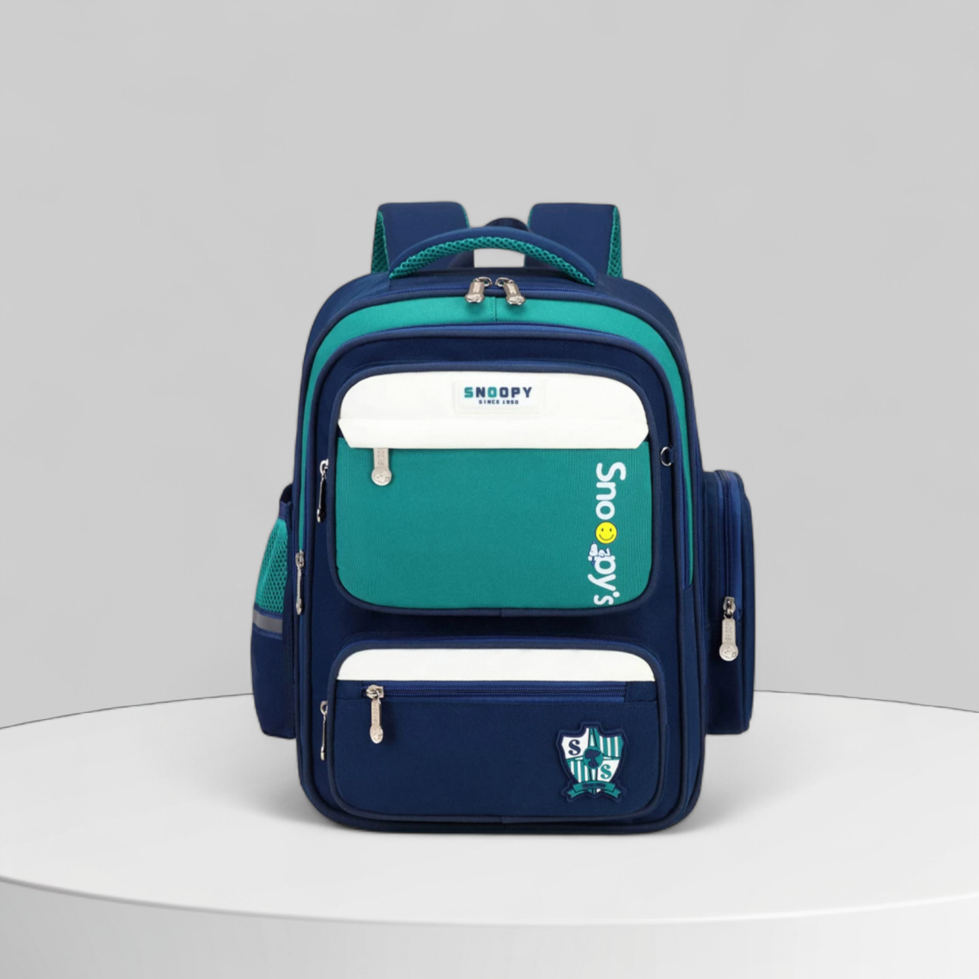 Balo B44 Snoppy vải dù kèm hộp bút / 27x36 / XANH