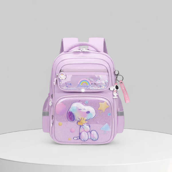 Balo Snoppy vải dù / 28x40 / TÍM