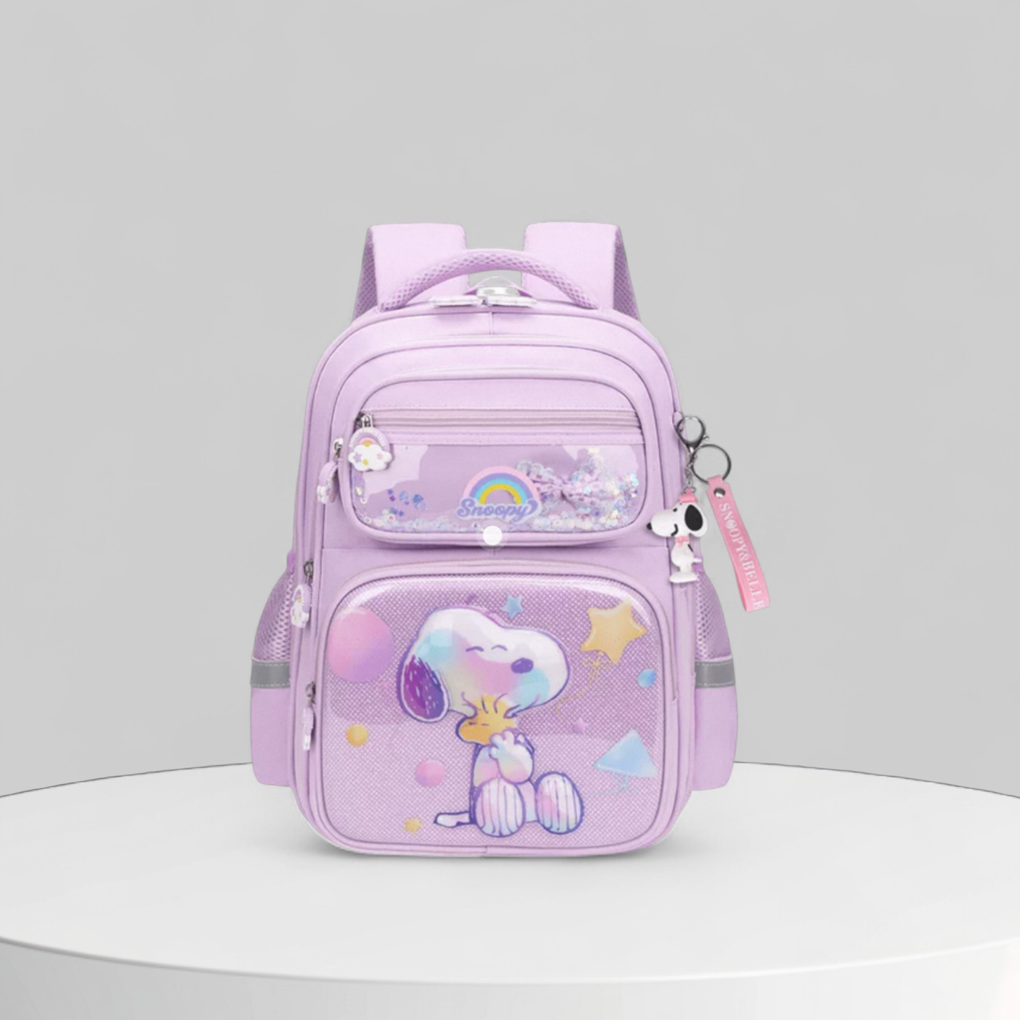 Balo Snoppy vải dù / 28x40 / TÍM