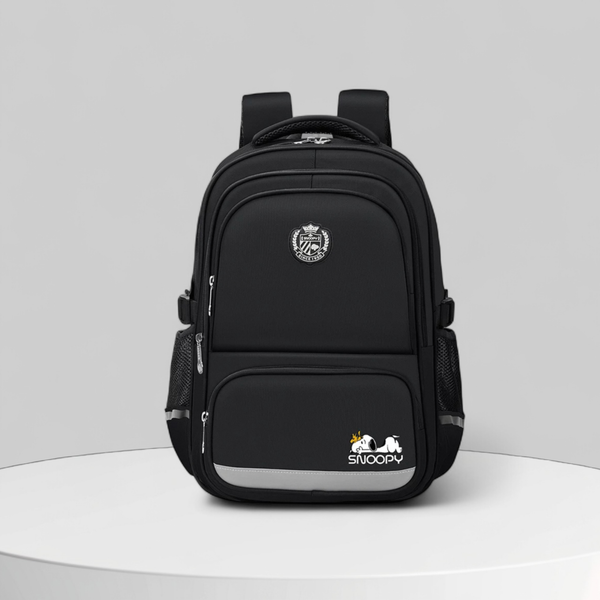 Balo Snoppy vải dù phản quang / 28x44 / ĐEN - XANH