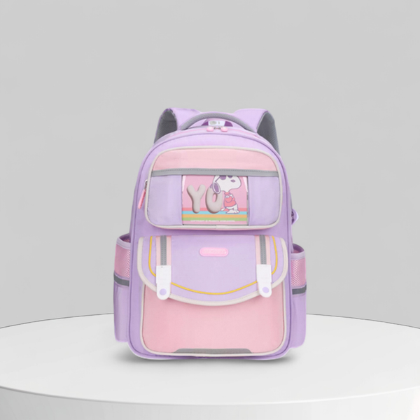 Balo B61 Snoppy vải dù XK1461 / 27x38 / TÍM