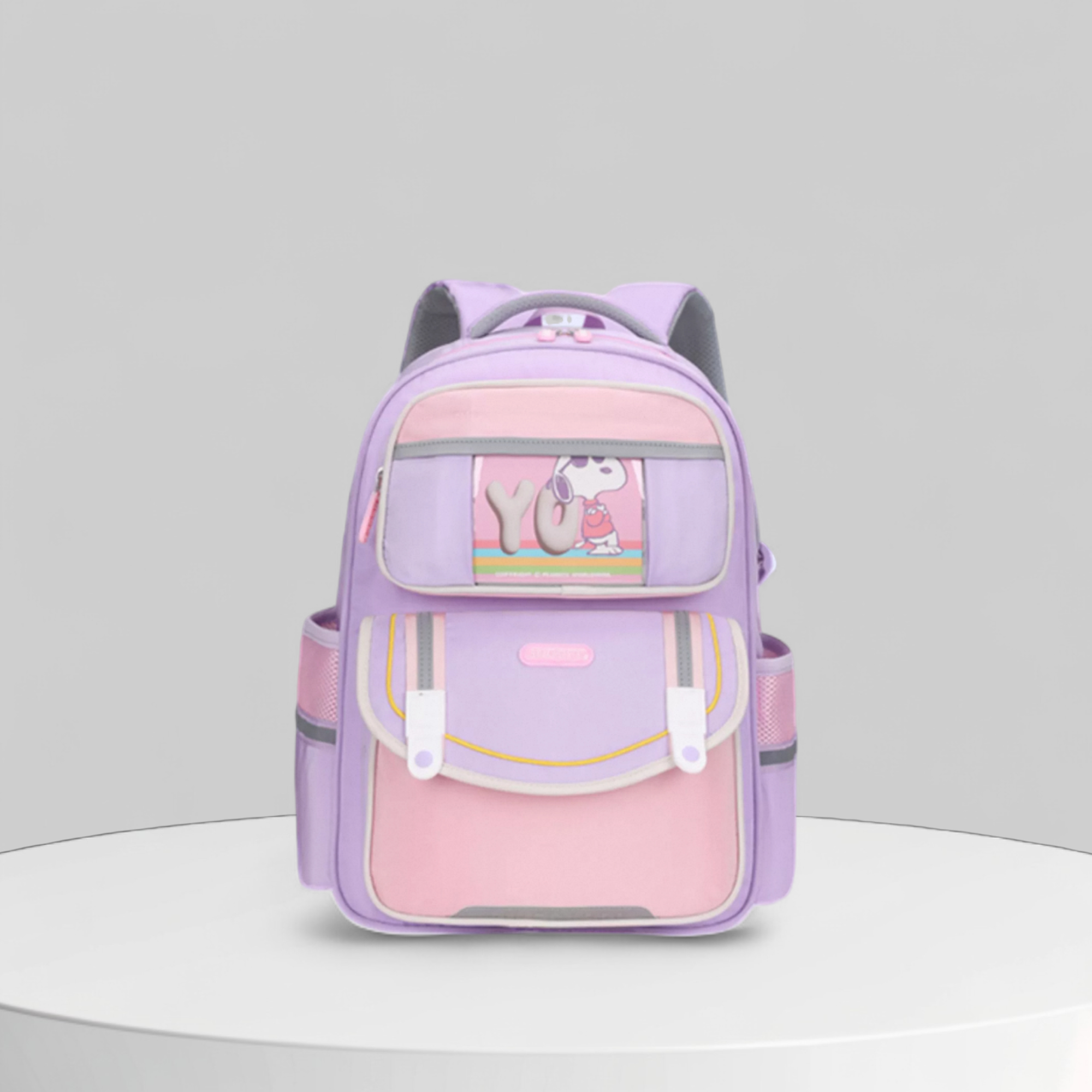 Balo B61 Snoppy vải dù XK1461 / 27x38 / TÍM