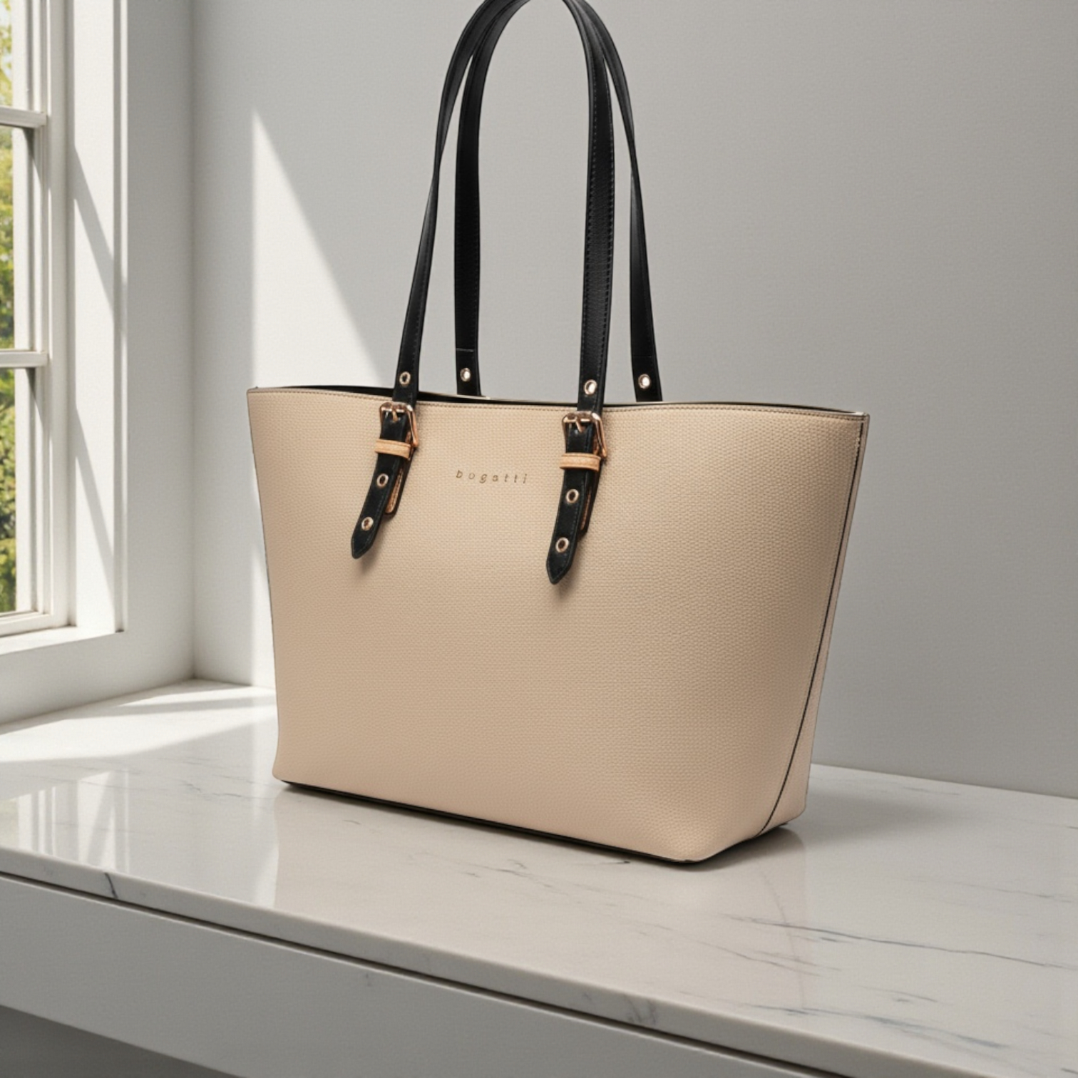 SET Túi xách Bugatti SALE phom cánh dơi xách tay CĐC / m43 đ32 c24 / TRẮNG KEM